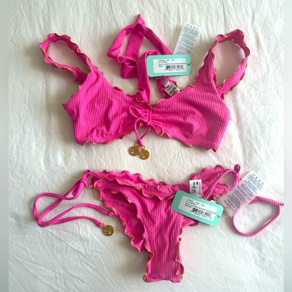 Luli fama hot pink bikini, never worn